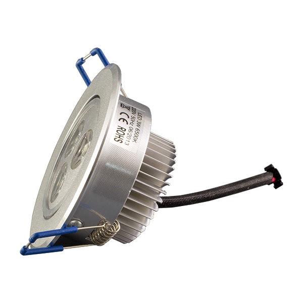 Zapustené okrúhle stropné LED svietidlo 3W – Obrázok 2