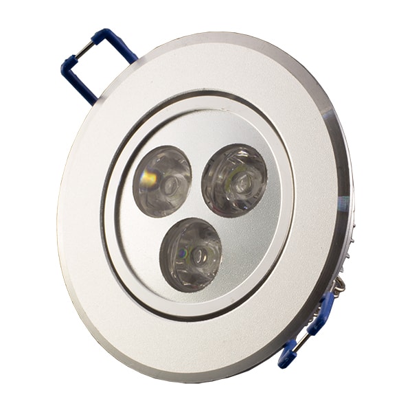 Zapustené okrúhle stropné LED svietidlo 3W