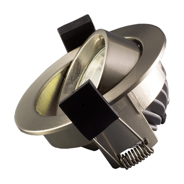 High-End chrómové zapustené okrúhle stropné COB LED svietidlo 8W