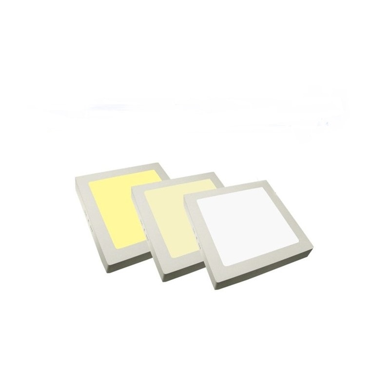 Hranatý LED mini panel 12W na povrchovú inštaláciu s voliteľnou farbou svetla