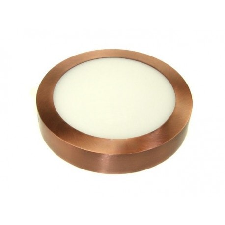 Mosadzný okrúhly LED mini panel 18W na povrchovú inštaláciu