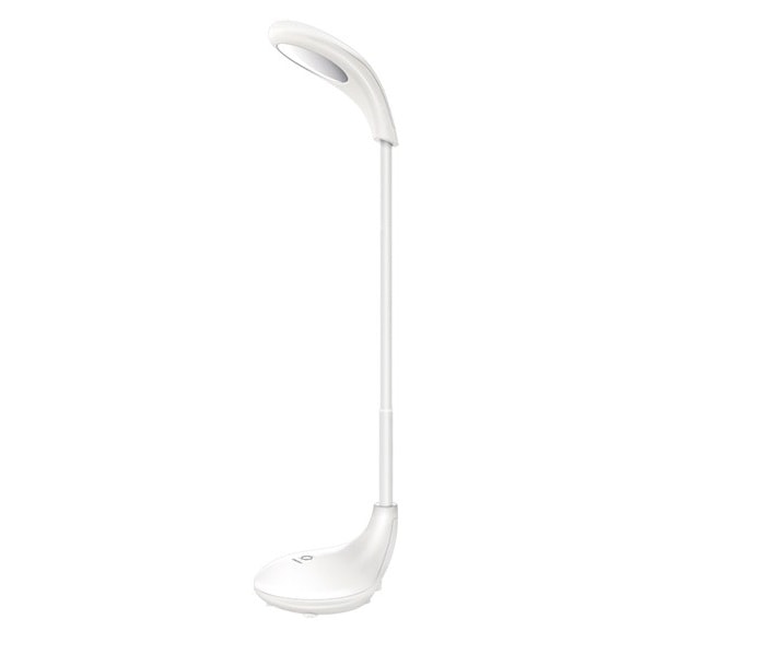 biela usb nabijatelna stolna lampa 4w s volitelnou teplotou svetla 2