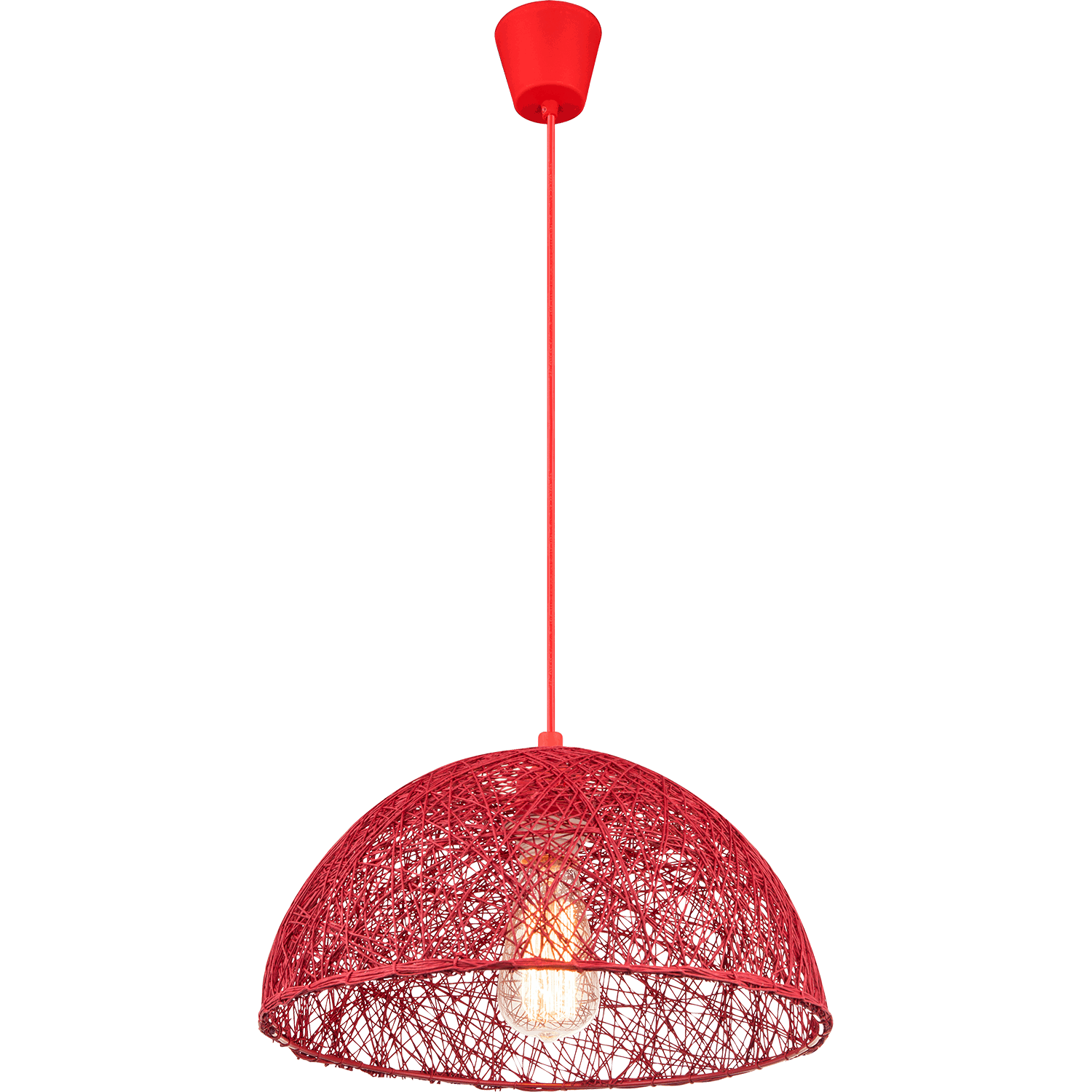 Ratanová visiaca lampa na LED žiarovky e27 – Obrázok 2