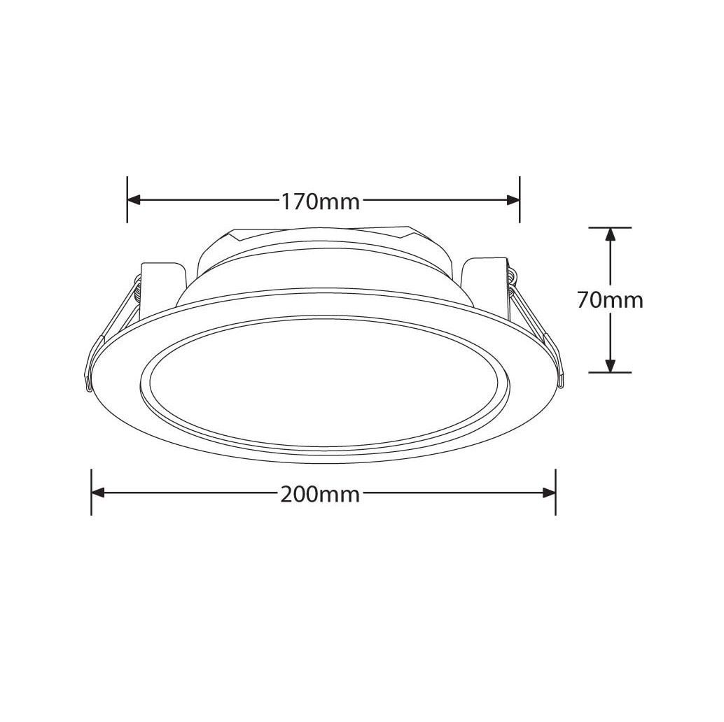Okrúhle zapustené LED svietidlo IP44 23W do kúpelne – Obrázok 2