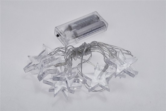 Vianočná LED reťaz na baterky hviezdy – Obrázok 2