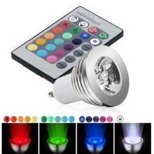 rgb led ziarovka gu10 3w