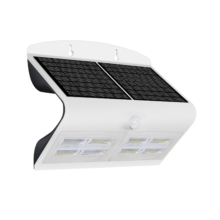 solarne nastenne led svietidlo ip65 s pohybovym senzorom 6,8w biele