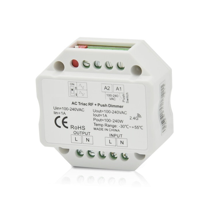 triakovy rf stmievac led na 230v 230w s moznostou ovladania tlacidlom