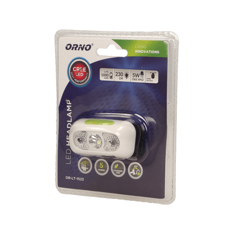 Nabíjateľná LED čelovka 5W 1000mAh – Obrázok 2