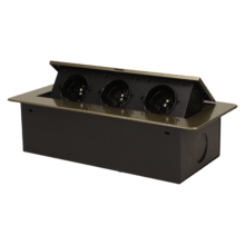 mosadzna vyklopna zasuvka do nabytku 3x16a bez kabla