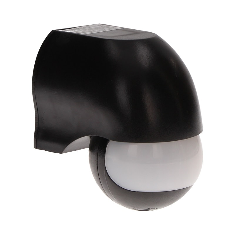 pohybovy pir senzor ip44 cierny medium