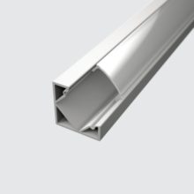 biely hlinikovy profil corner s difuzorom 2m a prislusenstvom