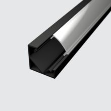 cierny hlinikovy profil corner s difuzorom 2m a prislusenstvom