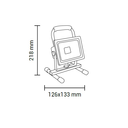 Prenosný nabíjací LED reflektor 10W – Obrázok 2
