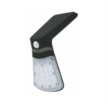 solarne nastenne led svietidlo ip65 s pohybovym senzorom 2w cierne