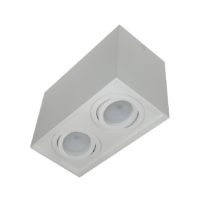 biely hranaty tubus na 2xgu10 naklapatelny long duo