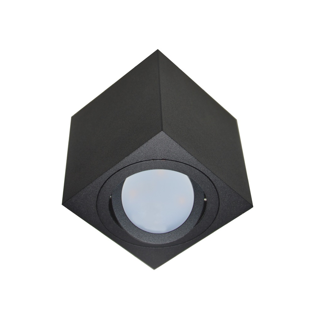 cierny hranaty tubus na gu10 naklapatelny mini