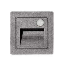 hranate zapustene orientacne led svietidlo ip65 3w sive so senzorom