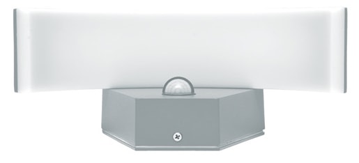 Sivé nástenné LED svietidlo FOCUS IP54 s pohybovým senzorom 8W – Obrázok 3