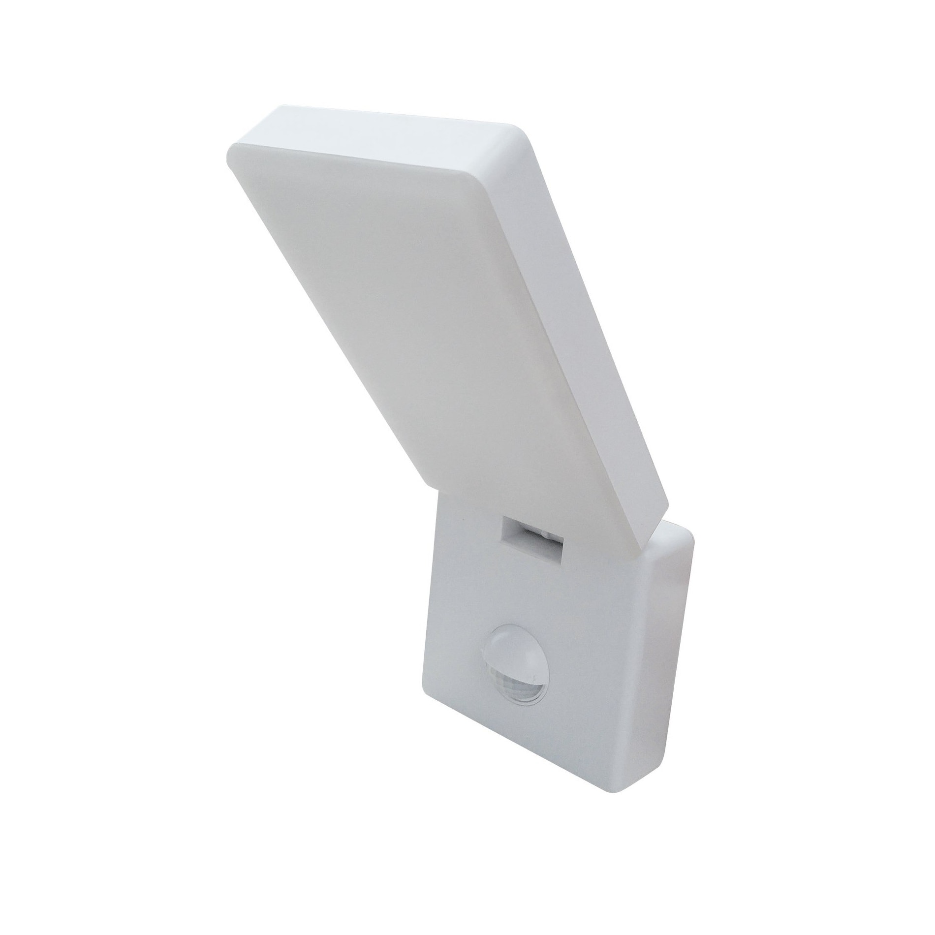 biele nastenne smerovatelne led svietidlo ip65 s pir senzorom 10w