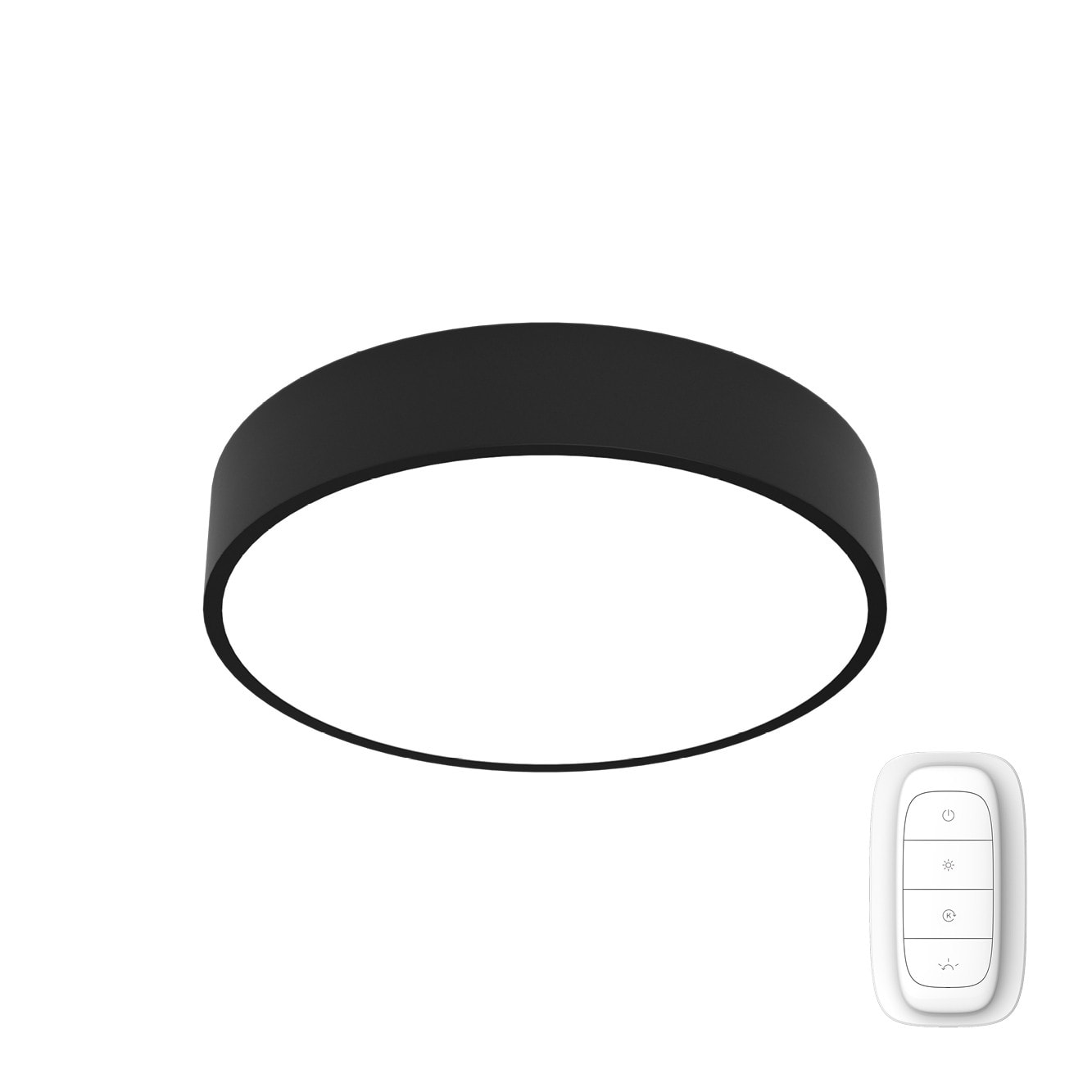 dizajnove stropne led svietidlo smart 60cm 50w cct cierne