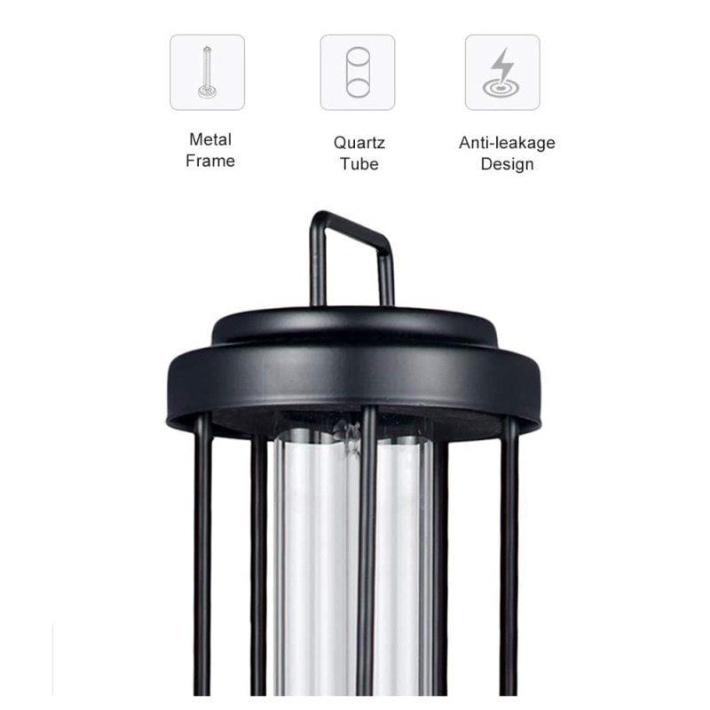 UVc ozónová germicídna dezinfekčná lampa metal 38W – Obrázok 5