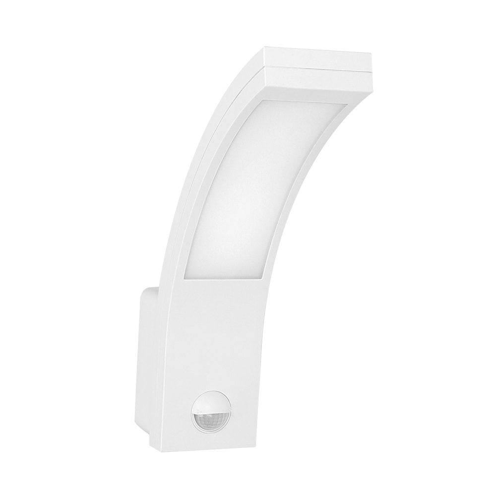 biele nastenne led svietidlo falco ip54 s pohybovym senzorom 10w