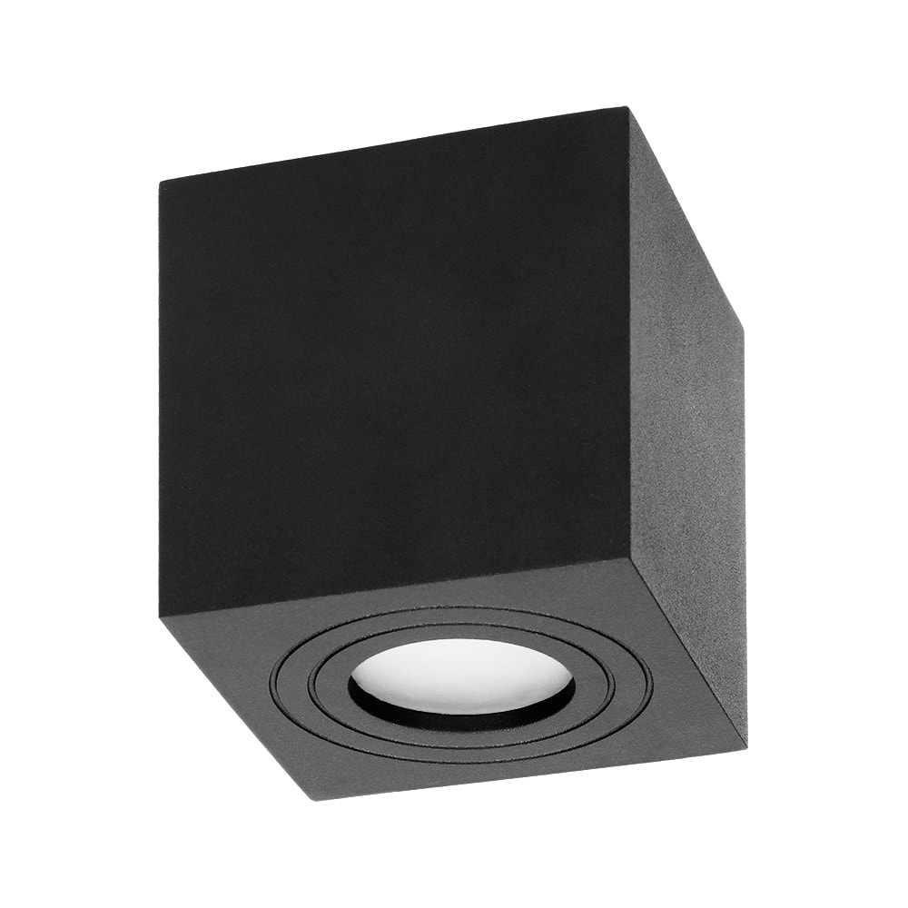 cierny hranaty tubus ip54 na gu10