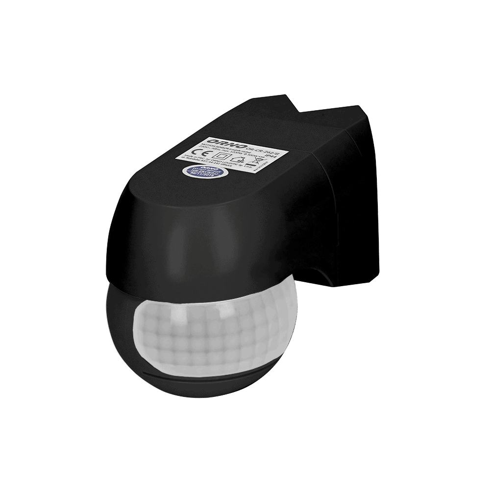 Pohybový PIR senzor IP44 čierny rohový – Obrázok 2