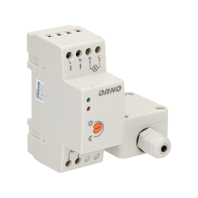 Súmrakový spínač na LED na DIN s externou sondou IP65 3000W – Obrázok 3