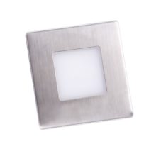 chromove hranate orientacne led svietidlo ip44 2,5w 4000k do elektroinstalacnej krabice kp68