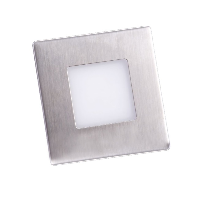 chromove hranate orientacne led svietidlo ip44 2,5w 4000k do elektroinstalacnej krabice kp68