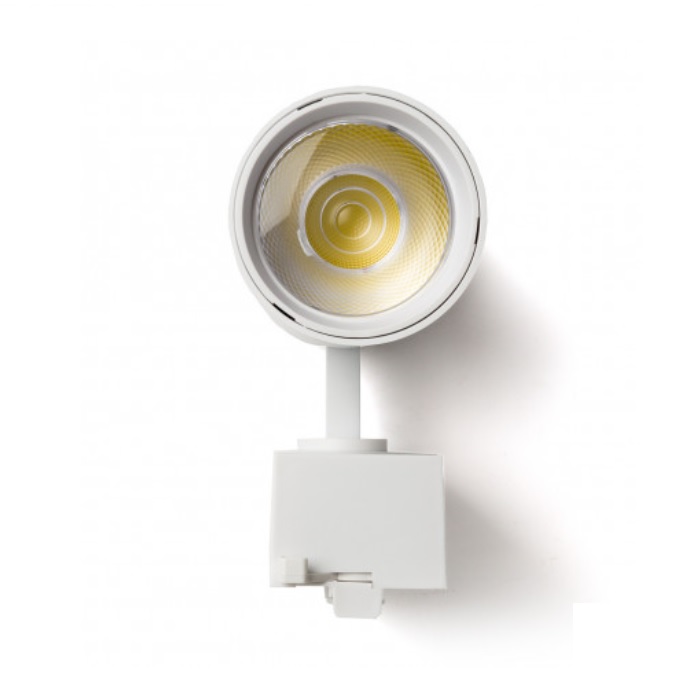 Biely LED reflektor do jednofázovej koľajnice 15W – Obrázok 2